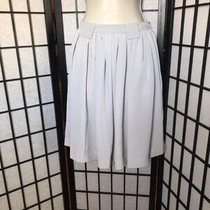NEW Cacharel A-Line Pleated Knee Length Skirt Lavender Purple Grey Small 4